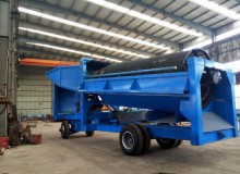 移动轮子沙金机,带轮式选金车