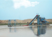 水里沙金矿淘金船